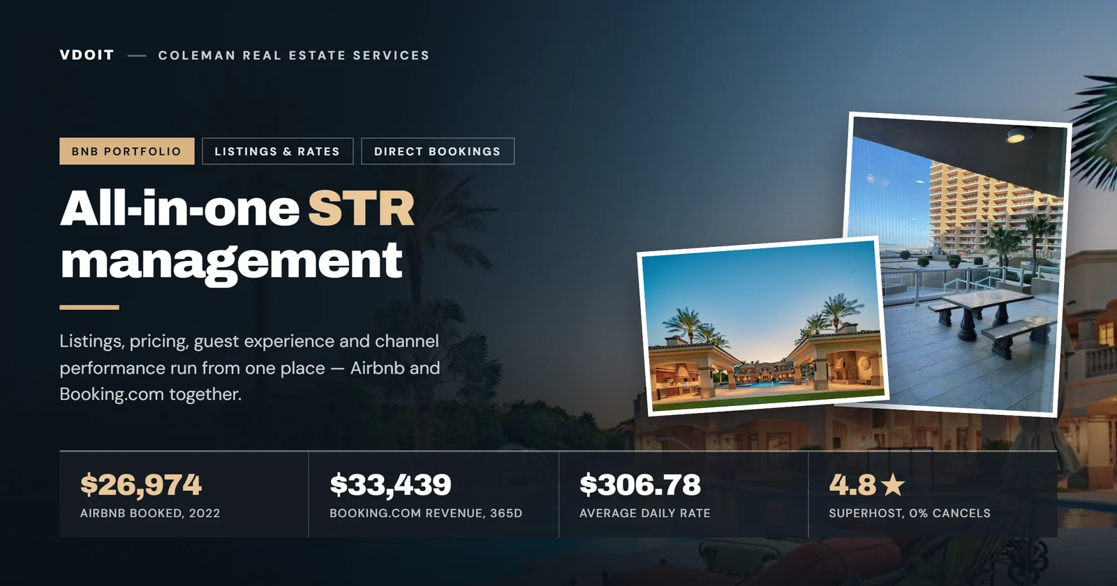 Coleman Real Estate Services — BnB portfolio